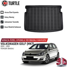 Turtle Volkswagen Golf (Mk7-Typ 5g) 2013-2021 Uyumlu 3D Havuzlu Bagaj Havuzu