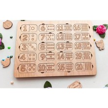 Wood Story Woodstory Doğal Sayılar Yapboz ve Eşleştirme Puzzle Eğitici Montessori