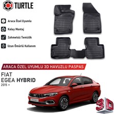 Turtle Fiat Egea Hybrid 2022-2026 Uyumlu 3D Havuzlu Oto Paspas