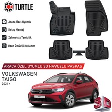 Turtle Volkswagen Taigo 2021-2026 Uyumlu 3D Havuzlu Oto Paspas