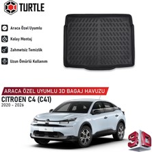 Turtle Citroen C4 (C41) 2020-2026 Uyumlu 3D Havuzlu Bagaj Havuzu