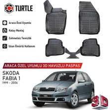 Turtle Skoda Fabia (Mk1) 1999-2007 Uyumlu 3D Havuzlu Oto Paspas