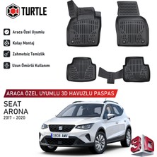 Turtle Seat Arona (Kj7) 2017-2026 Uyumlu 3D Havuzlu Oto Paspas