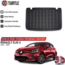Turtle Renault Clio (Iv) 2012-2018 Uyumlu 3D Havuzlu Bagaj Havuzu