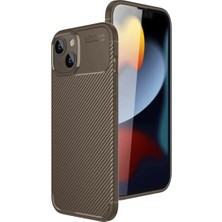 Aesco Mey Ithalat®   iPhone 15 Kılıf Auto Focus Karbon Kapak - Kahverengi