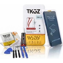 Tkgz - Tecno Camon 17 Uyumlu LCD Ekran Dokunmatik Wandey Servis LCD + B-7000 + Tamir Kiti