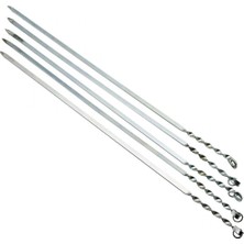 Marsilyan Dar Yassı Mangal Şişi - Burgulu Tasarım - 60 cm - Tavuk ve Kanat Için