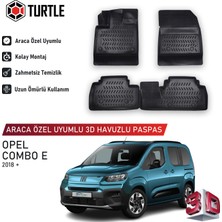 Turtle Opel Combo E 2019-2026 Uyumlu 3D Havuzlu Oto Paspas