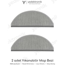 Yedektronik Roborock Q8 Max Pro / Q8 Max Pro Plus Uyumlu 2'li Mop Bezi Seti | Yüksek Kalite