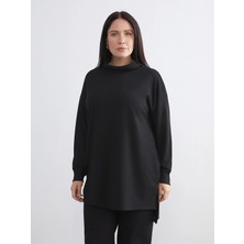 Lc Waikiki Yeni Sezon Dik Yaka Oversize Kadın Sweatshirt Tunik
