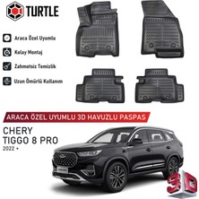 Turtle Chery Tiggo 8 Pro 2022-2024 Uyumlu 3D Havuzlu Oto Paspas
