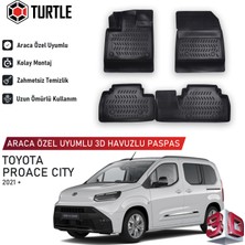 Turtle Toyota Proace City 2019-2026 Uyumlu 3D Havuzlu Oto Paspas