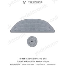 Yedektronik Roborock S8 Maxv Ultra Uyumlu Mop Bezi ve Kenar Mopu Seti | Yüksek Kalite