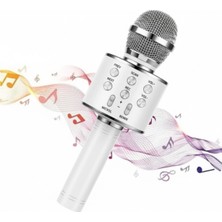 Bluetooth Bağlantılı Pembe Karaoke Mikrofonu Dahili Hoparlörlü USB Tf Kart Destekli 2 Yıl Garantili