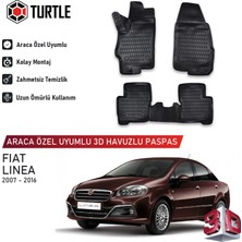 Turtle Fiat Linea 2007-2018 Uyumlu 3D Havuzlu Oto Paspas