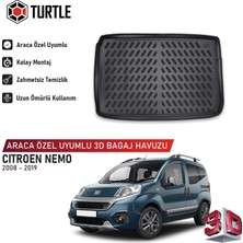 Turtle Citroen Nemo 2008-2019 Uyumlu 3D Havuzlu Bagaj Havuzu