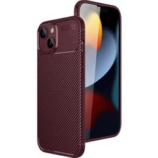 Aesco Mey Ithalat®   iPhone 15 Kılıf Auto Focus Karbon Kapak - Bordo