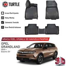 Turtle Opel Grandland (Ev) 2024-2026 Uyumlu 3D Havuzlu Oto Paspas