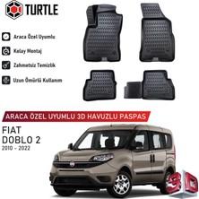 Turtle Fiat Doblo 2 2010-2022 Uyumlu 3D Havuzlu Oto Paspas