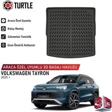 Turtle Volkswagen Tayron Mild-Hybrid (Mhev) 2025-2026 Uyumlu 3D Havuzlu Bagaj Havuzu