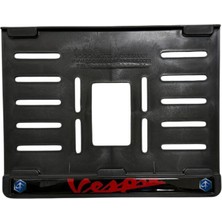 Vespa Uyumlu Kırmızı Plastik (15X24 Cm) Kırılmaz Plakalık