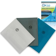 Nacario Mıclo Cleanıng | Mikrofiber Temizlik Bezi 3'lü Set - Sihirli Bez | Cam Ayna Bezi | Dark Seri (30X40CM)
