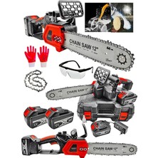 OEM 30 cm Palalı Şarjlı Ağaç Kesme Hızar Bıçkı Testere Dal Budama Makinesi Isınmaya Karşı Çift