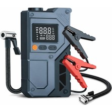 OEM 12000MAH Akü Takviye ve Lastik Şişirme Kompresörü – 4’ü 1 Arada Jump Starter, 150 Psı Dijital Hava Pompası, Powerbank, LED Fener, Taşınabilir Araç Akü Takviye Cihazı Cs 70 Plus Max