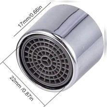 OEM Içten Vidalı Musluk Ucu Perlatör Metal Filtreli Su Tasarruflu Batarya Başlığı Çapı 2,2cm