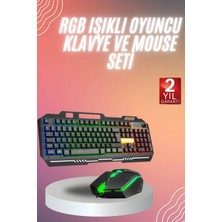 Filizora Digital Market Rgb Işıklı Gaming Oyuncu Klavye Q Klavye Mouse Hediyeli