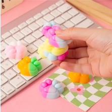 OEM 4 Adet Minik Kedi Patisi Pufi Taba Squishy Stres Oyuncağı Pati Sukuşi