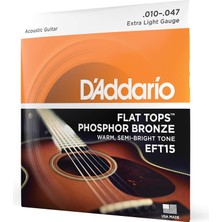 OEM Daddario EFT15 Akustik Gitar Tel Seti, Flat Tops, Phosphor Bronze