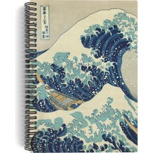OEM Katsushika Hokusai/the Great Wave Off KANAGAWA,1829 | Spiralli Defter 05 | A5 | Çizgisiz | 100 Sayfa