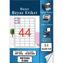 OEM A4 Hazır Etiket 48.5X25.4 mm 10 Sayfa 1 Paket 44 Lü Kendinden Yapışkanlı Fotokopi Lazer Inkjet Kağıdı Yazıcılar Için Uyumlu