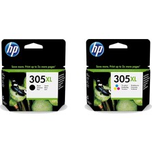 OEM 6ZA94AE 305XL Yüksek Verimli Orijinal Mürekkep Kartuşları, Siyah/üç Renkli, Çoklu Paket