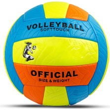 OEM Softtouch Voleybol Topu Resmi Boyut No: 5 Premium Dikişli Çift Astarlı Iç ve Dış Mekan Için Maç ve Antrenman Topu (Pompa Hediyeli)