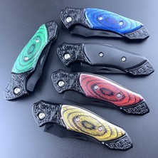 OEM Mini Taktik Katlanır Çelik Outdoor Bıçak – 15.8 cm – Kompakt &amp; Dayanıklı Tasarım Mavi