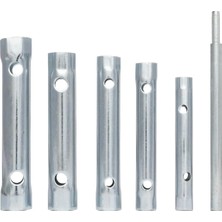 OEM Mastertools 6 Parça Boru Tipi Lokma Anahtar Takımı - 8MM-17MM Metrik Çift Taraflı Somun Sıkma Seti - T-Kollu Musluk, Batarya ve Buji Sökme Aparatı - Krom Kaplama Dayanıklı Çelik