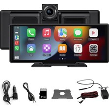 OEM Araba Dvr Ekran, 10.26 Inç IPS Ekran, Kablosuz Carplay ve Android Auto, 170 ° Ön Kamera