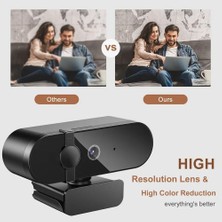 OEM Webcam 4K Konferans Kamera Gizlilik Bandı Dahili Mikrofon Chat Görüntülü Sohbet Yayın Kamerası Hd Video Web Kamerası 813