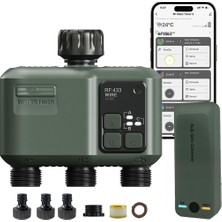 OEM Sulama Bilgisayarı, Wlan 3 Çıkışlı, 500 M Rf 433 Teknolojisi, Akıllı Zamanlayıcı, Uygulamalı Sulama Saati, Alexa Sesli Kontrol, 6 Sulama Planı, Bahçe Için Otomatik Sulama Saati