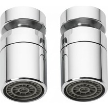 OEM Smartizi 2'li Set Filtreli Musluk Ucu 360° Oynar Başlık - Su Tasarruflu ve Tazyikli Iç Dişli Perlatör (Dişi) - Mutfak ve Banyo Için