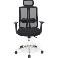 OEM // Comfort Black Krom Yönetici Koltuğu Ofis Çalışma Koltuğu