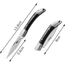 OEM Mini Çelik Işlemeli Katlanır Outdoor Cep Bıçağı – Şık Tasarım, Taşıması Kolay Ahşap Siyah