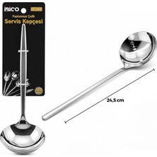 Marsilyan Metal Servis Kepçesi - Krom Renk - 24.5 cm