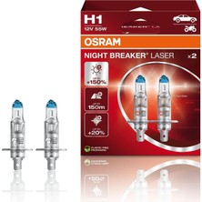 Mey İthalat Osram Night Breaker Laser H1 Ampul 64150NL -%150 Daha Fazla Işık
