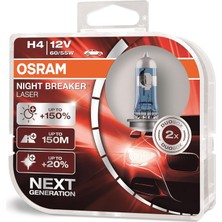 Mey İthalat Osram H4%150 Fazla Işık Night Breaker Laser 12V