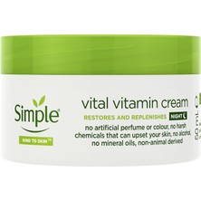 Mey İthalat Simple Vital Vitamin Gece Kremi 50 ml 1 Paket (1 x 50 Ml)