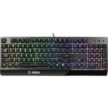 Mey İthalat Msı Gg Vigor GK30 Tr Gaming Klavye, Rgb LED Aydınlatma, USB Bağlantı