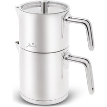 Mey İthalat Jumbo Metalix Full Metal Çaydanlık